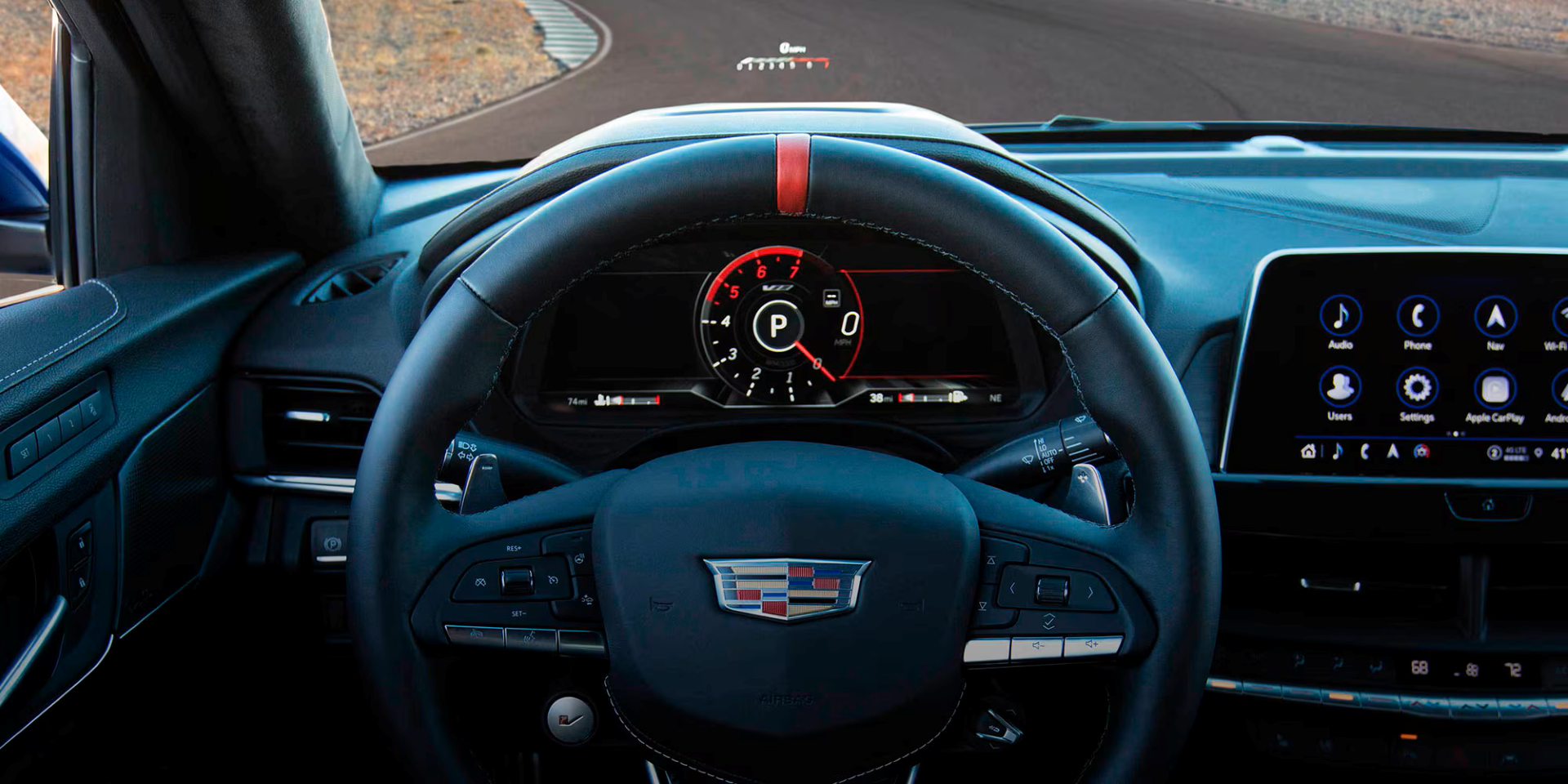 Cadillac CT4-V Blackwing interior steering wheel